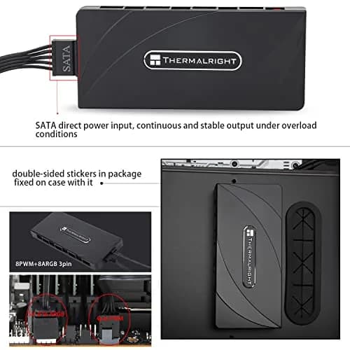 Thermalright ARGB Fan Hub Controller 8-Port 5V 3-Pin | Syncs 8 Fans & ARGB Devices thumbnail 4