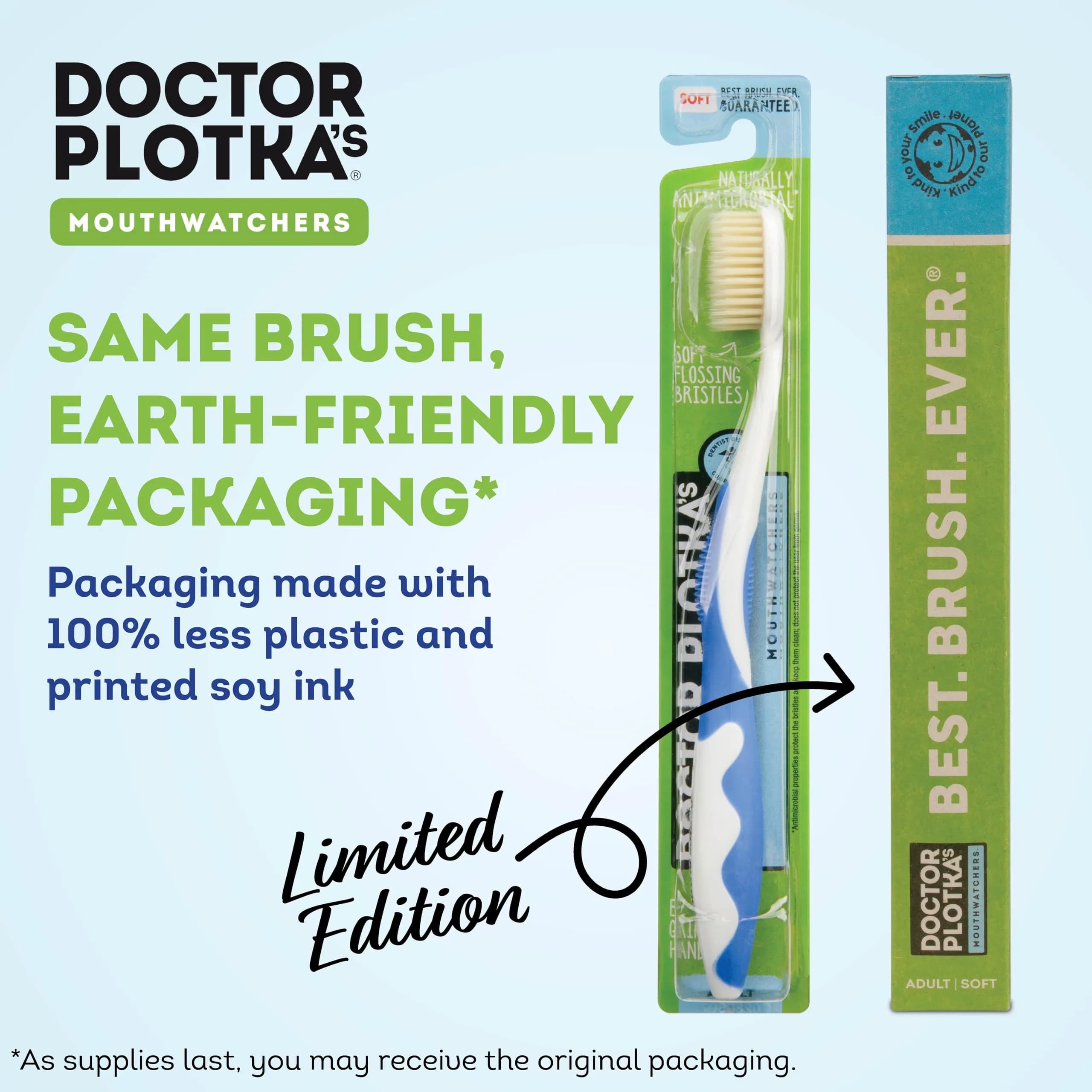 MOUTHWATCHERS Soft Flossing Manual Toothbrush with Built-in Flosser, Adults, 2-Pack, Blue | Dentist Developed for Sensitive Gums - view 6