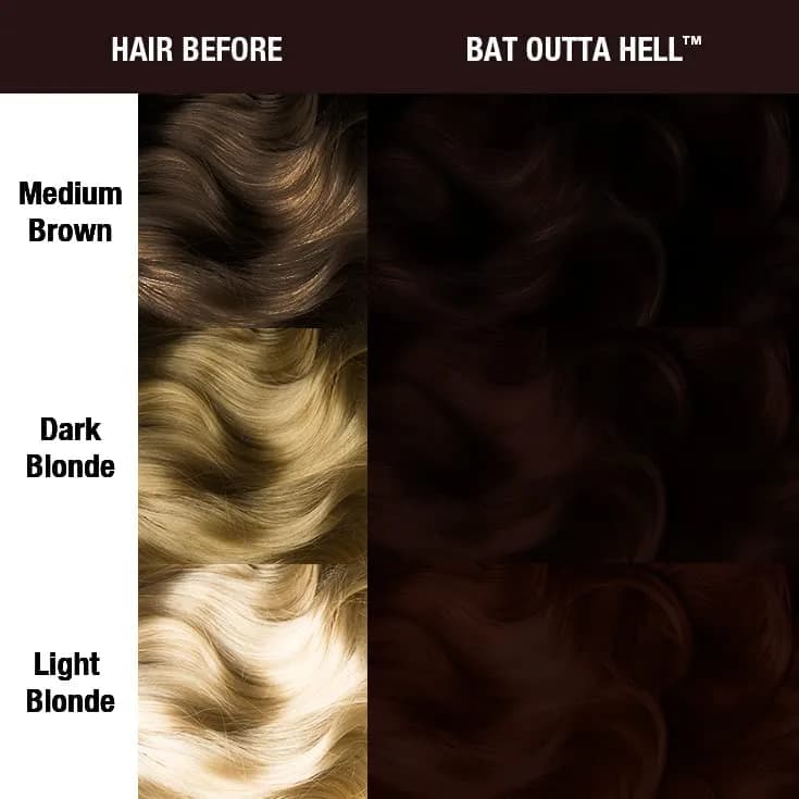 MANIC PANIC SuperNatural Dark Brown Hair Dye, Bat Outta Hell, 4 oz | Vegan, Semi-Permanent, No Ammonia thumbnail 3