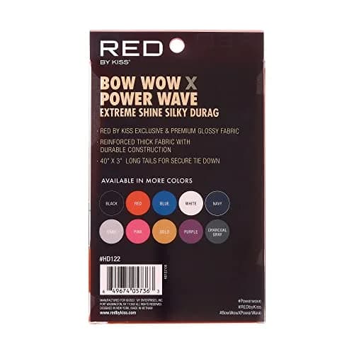 RED by Kiss Bow Wow X Power Wave Extreme Shine Silky Durag, Red | 100g (0.22 lb) thumbnail 5