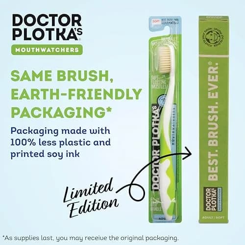 MOUTHWATCHERS Soft Flossing Manual Toothbrush, Adults, 2-Pack, Green | Dual-Layered Bristles for Deep Clean thumbnail 6