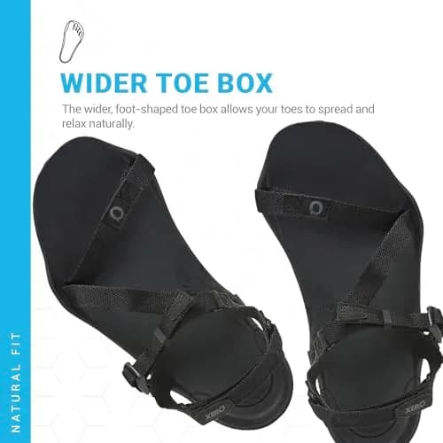 Xero Shoes Z-Trek Barefoot Hiking Sandals Black 11 | Minimalist Trail Footwear for Women thumbnail 2