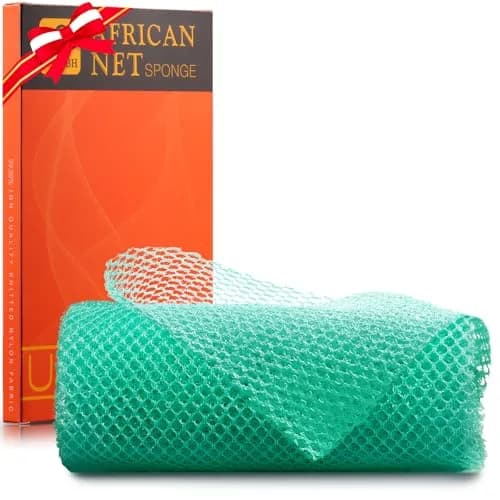 UJFQBH African Bath Sponge 80 cm (31.4 in) | Exfoliating Shower Body Scrubber for Daily Use thumbnail 1