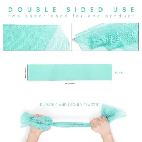 UJFQBH African Bath Sponge 80 cm (31.4 in) | Exfoliating Shower Body Scrubber for Daily Use thumbnail 3