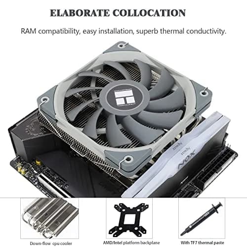 Thermalright AXP120-X67 Low Profile CPU Air Cooler 67mm Height | 6 Heat Pipes, 120mm PWM Fan, LGA 1700/AM4 Compatible thumbnail 5