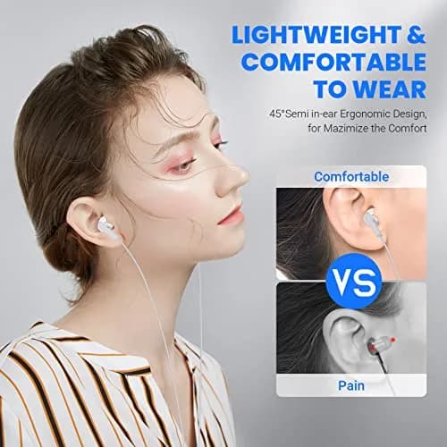 ASKUBSKU Wired Type C Headphones White | Noise Isolating, Deep Bass, Universal Compatibility thumbnail 3