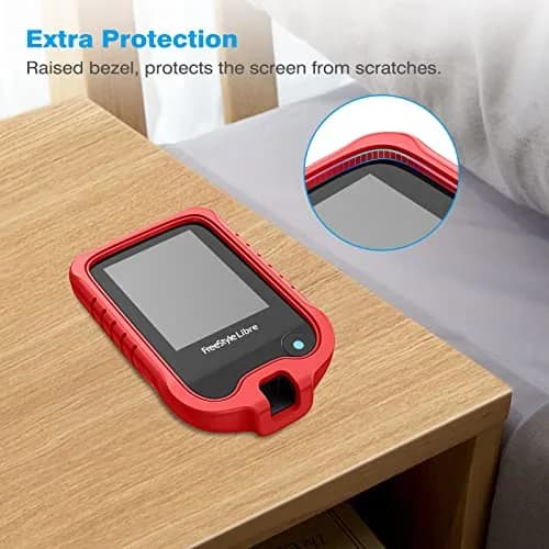 MEDMAX Silicone Case for Freestyle Libre 3 2 Reader | Red Protective Cover with Anti-Slip Grip thumbnail 4