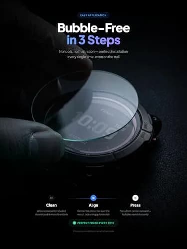 iDaPro Screen Protector for Garmin Forerunner 745 | 4-Pack Tempered Glass with Dust Plugs & ABS Box thumbnail 7
