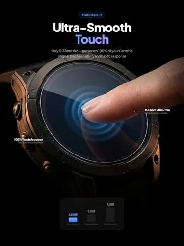 iDaPro Screen Protector for Garmin Forerunner 745 | 4-Pack Tempered Glass with Dust Plugs & ABS Box thumbnail 8