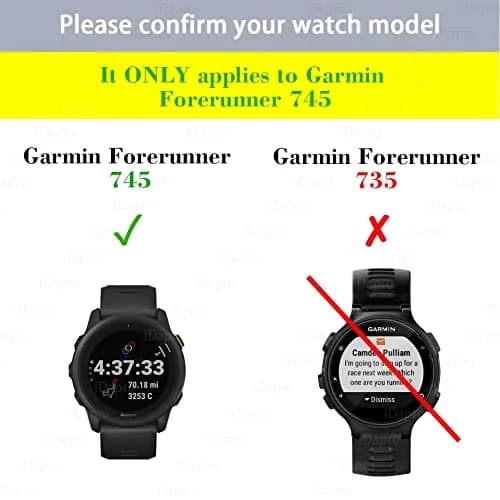 iDaPro Screen Protector for Garmin Forerunner 745 | 4-Pack Tempered Glass with Dust Plugs & ABS Box thumbnail 2