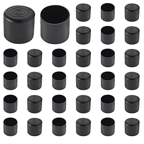 Auvotuis Black PVC Chair Leg Tips 25mm (1 Inch) | Pack of 32 Floor Protectors thumbnail 7