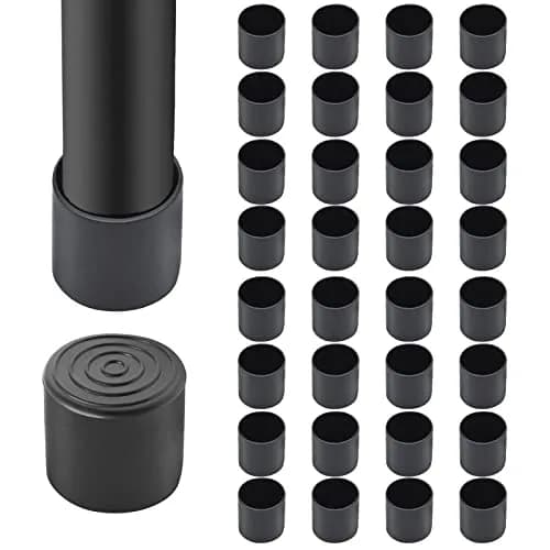 Auvotuis 32Pcs 1.26 Inch (32mm) Round PVC Chair Leg Tips | Protect Floors & Furniture thumbnail 1