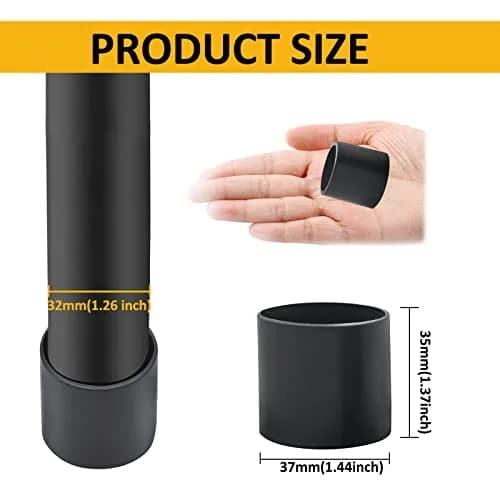 Auvotuis 32Pcs 1.26 Inch (32mm) Round PVC Chair Leg Tips | Protect Floors & Furniture thumbnail 2