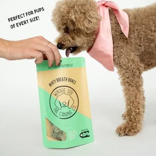 Winnie Lou The Canine Co. Mint Breath Bones 4 Oz | Organic Dog Treats for Fresh Breath thumbnail 7