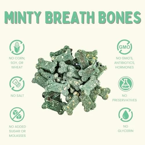 Winnie Lou The Canine Co. Mint Breath Bones 4 Oz | Organic Dog Treats for Fresh Breath thumbnail 3