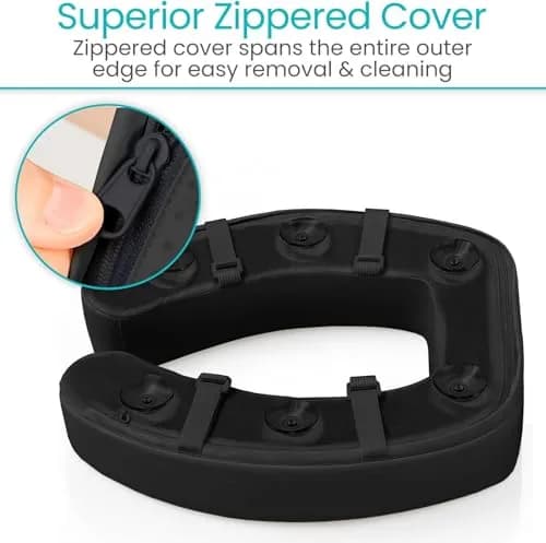 Vive Toilet Seat Cushion 2" Soft Foam | Relieves Pressure Points for Bathroom Mobility thumbnail 8