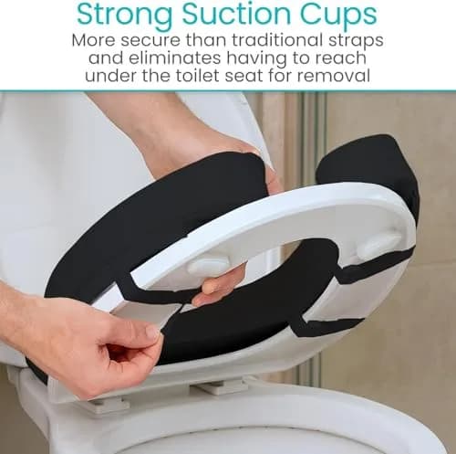 Vive Toilet Seat Cushion 2" Soft Foam | Relieves Pressure Points for Bathroom Mobility thumbnail 9
