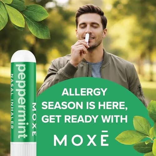 MOXE Peppermint Essential Oil Nasal Inhaler Stick, Cooling & Refreshing 3PK | Pure Peppermint Oil for Breathing & Mental Alertness thumbnail 5