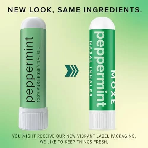 MOXE Peppermint Essential Oil Nasal Inhaler Stick, Cooling & Refreshing 3PK | Pure Peppermint Oil for Breathing & Mental Alertness thumbnail 8
