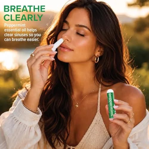 MOXE Peppermint Essential Oil Nasal Inhaler Stick, Cooling & Refreshing 3PK | Pure Peppermint Oil for Breathing & Mental Alertness thumbnail 3