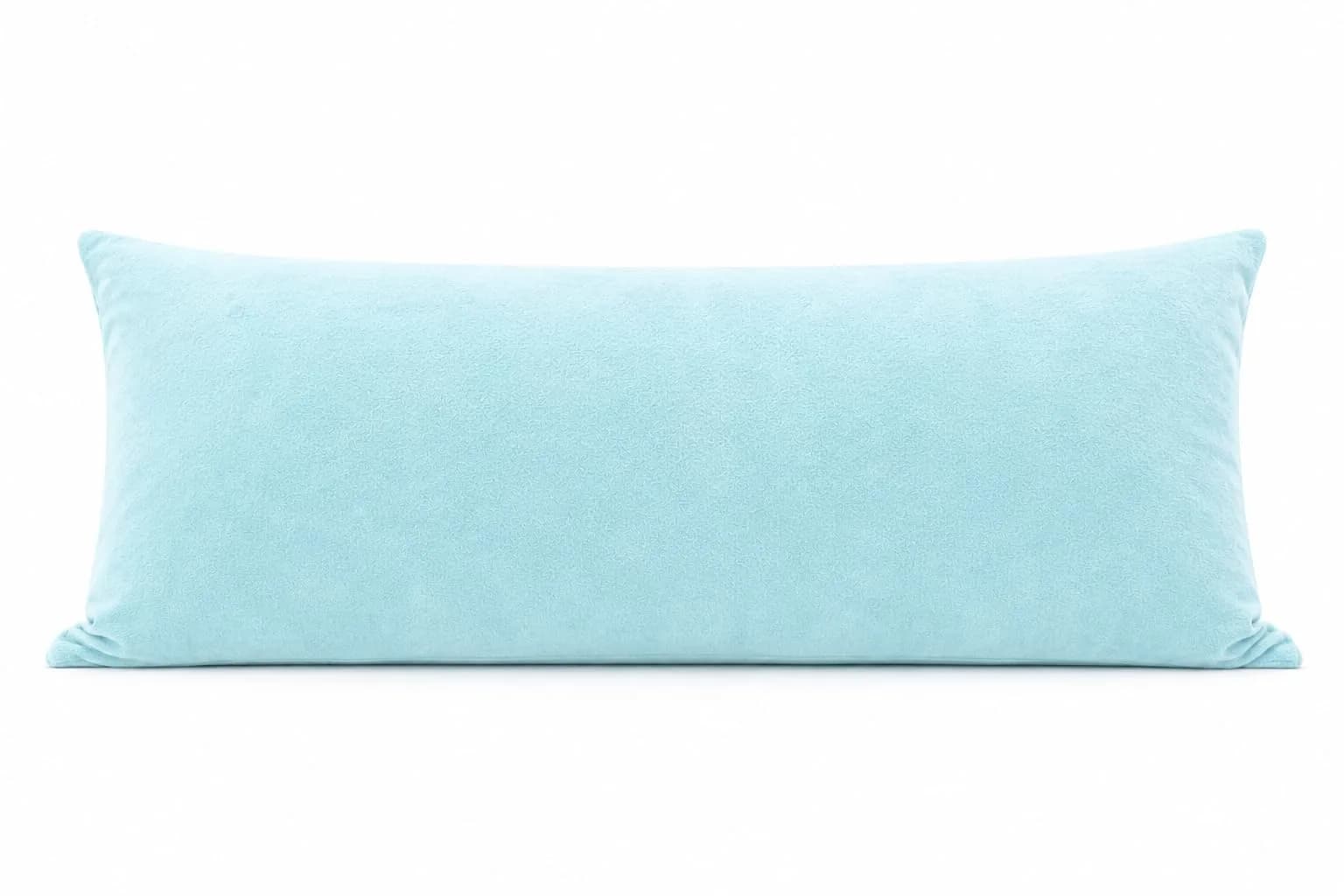 EVOLIVE Micromink Body Pillow Cover 21"x54" | Plush Faux Fur & Velvet Feel (Light Blue) — Light Blue