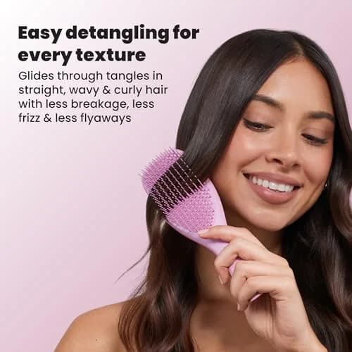 Tangle Teezer Ultimate Detangler Brush, Rosebud | Patented Two-Tiered Teeth Reduce Breakage thumbnail 7