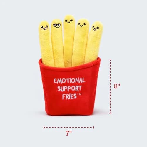 Relatable Emotional Support Fries Plush Toy Set 18 cm (7.25 in) | Soft Cuddly Toy with Carrying Basket thumbnail 3