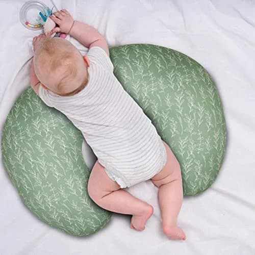 HNHUAMING Green Sage Nursing Pillow Cover | Hypoallergenic, Zippered, Fits 22.5 x 18 inch Pillows thumbnail 7