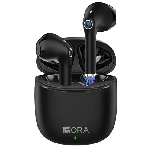 1 Hora Wireless Earbuds Black | Bluetooth 5.3, 22 Hours Playtime, Clear Calls, Deep Bass — Black