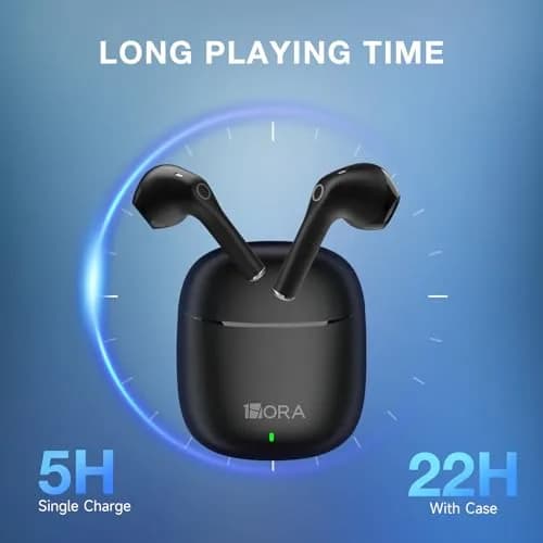 1 Hora Wireless Earbuds Black | Bluetooth 5.3, 22 Hours Playtime, Clear Calls, Deep Bass thumbnail 3
