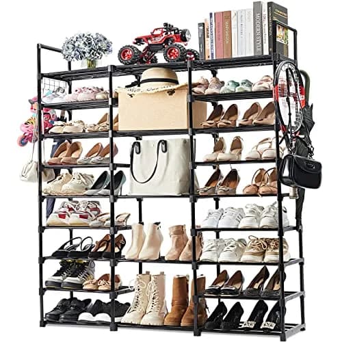 Mavivegue 9-Tier Metal Shoe Rack | Holds 50-55 Pairs, Modular & Durable (70-120 chars) thumbnail 1