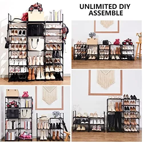 Mavivegue 9-Tier Metal Shoe Rack | Holds 50-55 Pairs, Modular & Durable (70-120 chars) thumbnail 5