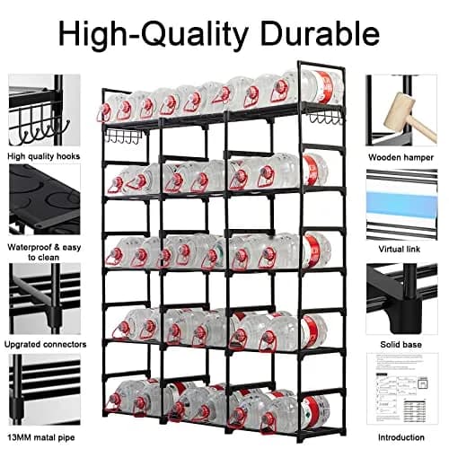 Mavivegue 9-Tier Metal Shoe Rack | Holds 50-55 Pairs, Modular & Durable (70-120 chars) thumbnail 2