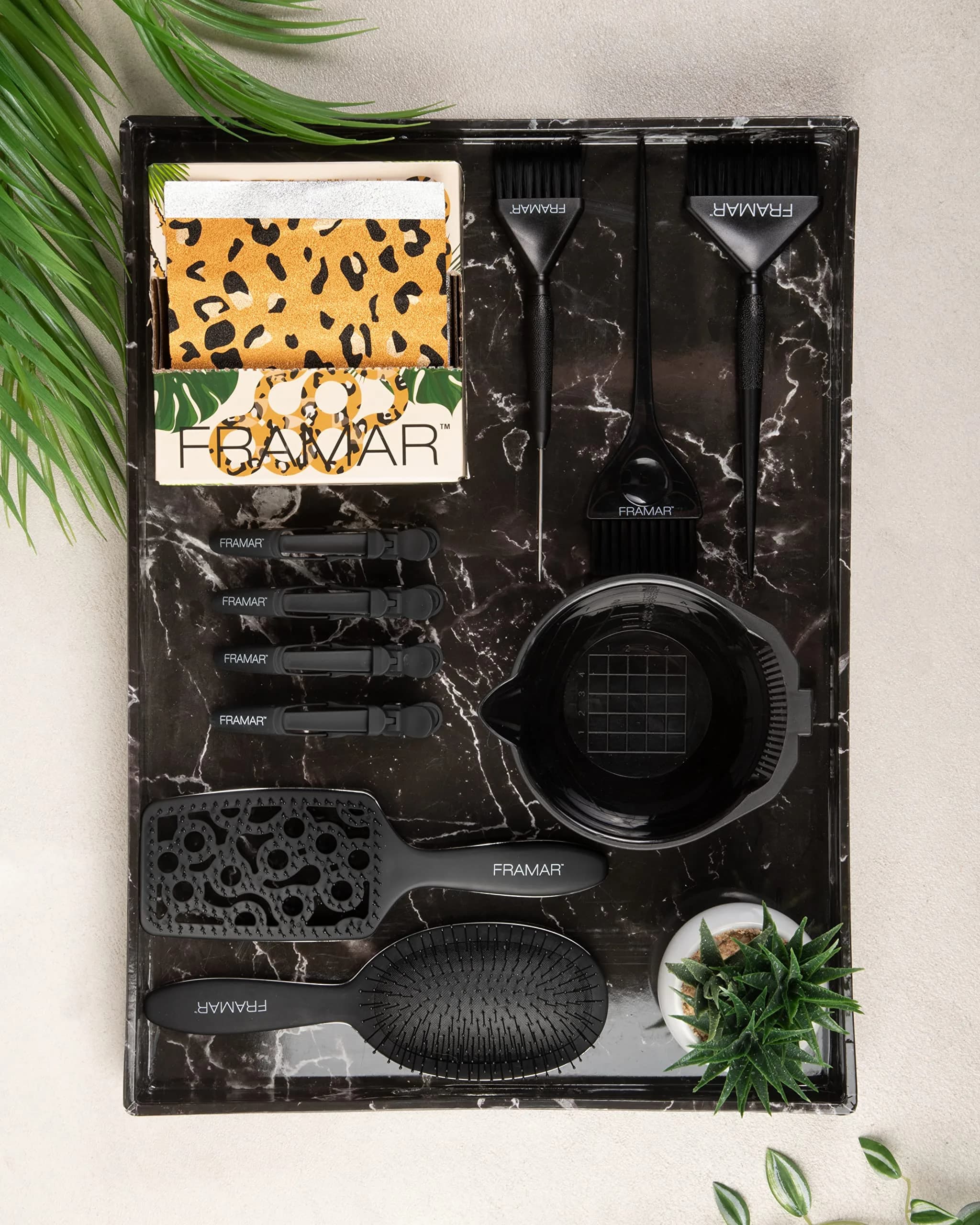 FRAMAR Party Animal Hair Foils For Highlighting, 500 Sheets | Fun Leopard Print Aluminum Foil - view 2