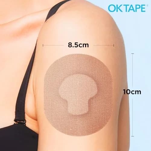 OK TAPE Adhesive Patches for Medtronic Guardian 15 Count (Pack of 1) Beige | Waterproof & Sweatproof CGM Patches thumbnail 6