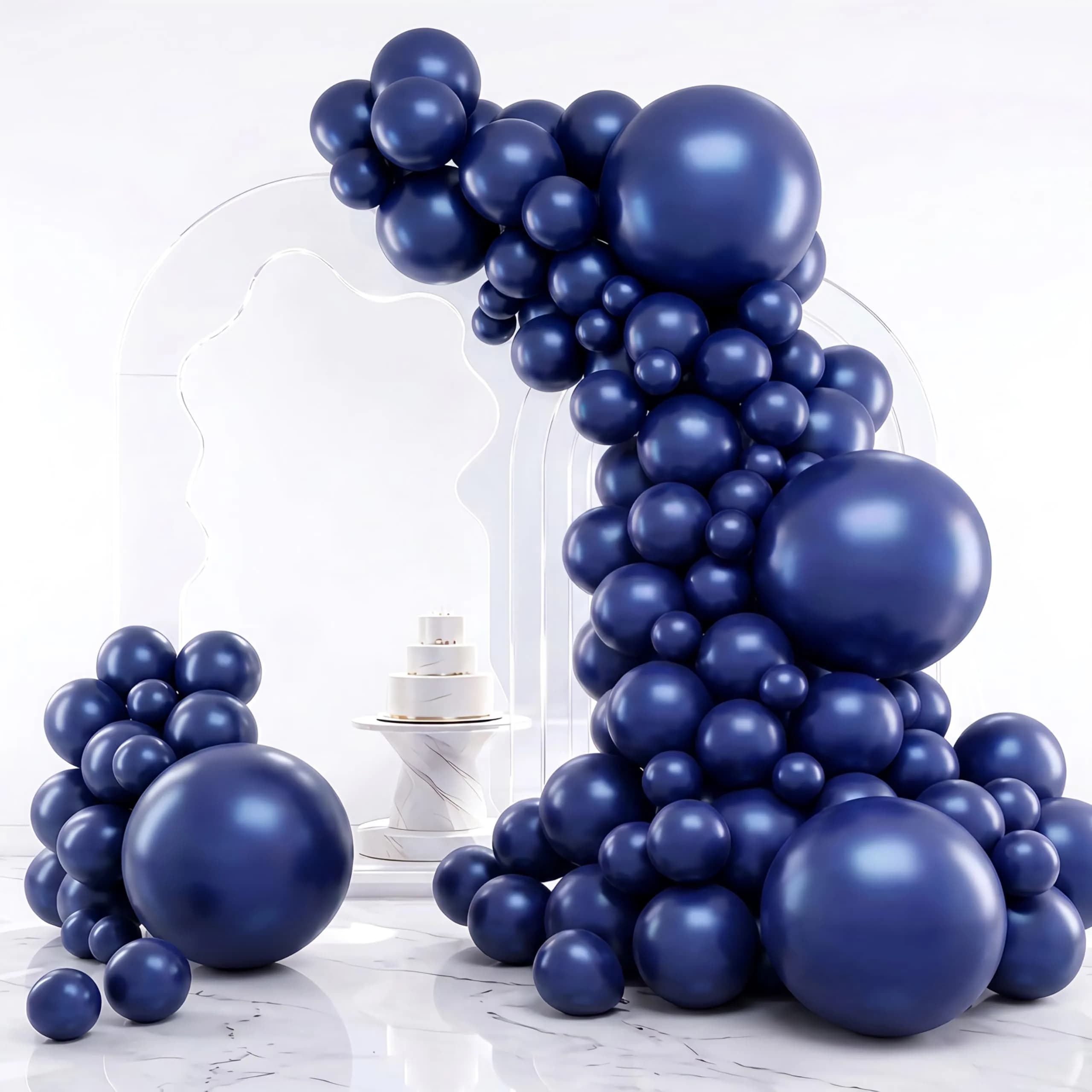 RUBFAC Navy Blue Balloon Arch Kit 129pcs | Assorted Colors Party Decorations - main product image