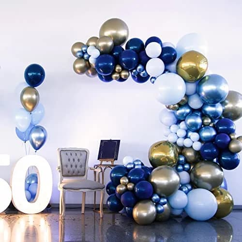 rubfac Navy Blue Balloons 129pcs Assorted Sizes | Party Garland Arch Kit for Birthday Baby Shower Wedding thumbnail 5