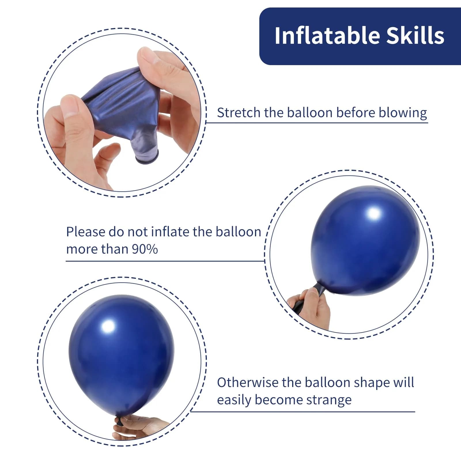 RUBFAC Navy Blue Balloon Arch Kit 129pcs | Assorted Colors Party Decorations - view 3