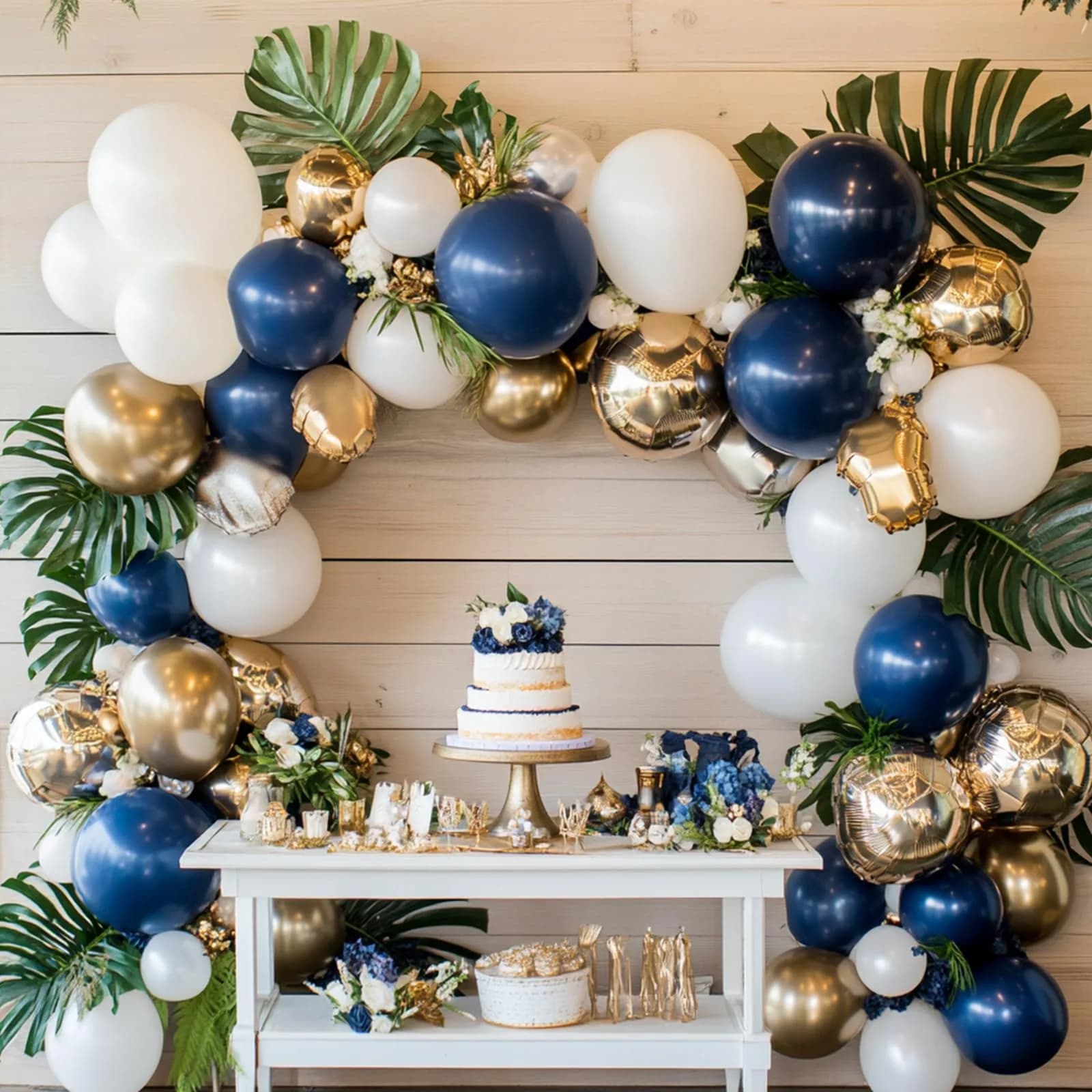 RUBFAC Navy Blue Balloon Arch Kit 129pcs | Assorted Colors Party Decorations - view 4