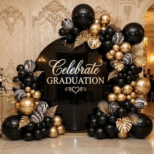 rubfac Gold Balloons Assorted Sizes Chrome Gold Balloon Arch Kit 129pcs | Party Decorations for Birthdays & Weddings thumbnail 4