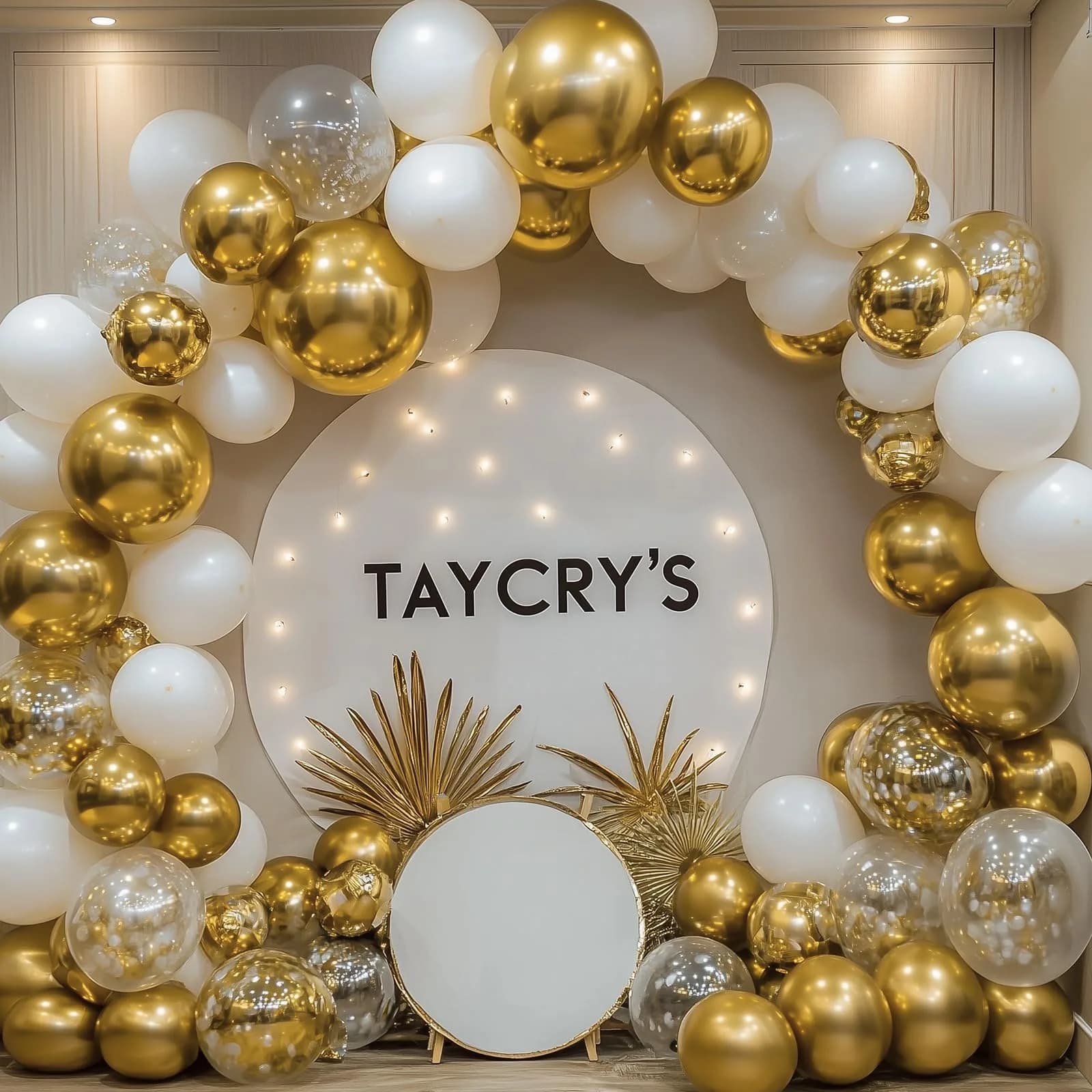 rubfac Gold Balloons Assorted Sizes Chrome Gold Balloon Arch Kit 129pcs | Party Decorations for Birthdays & Weddings - view 7