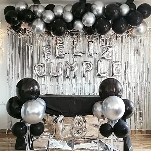 RUBFAC Black Balloon Arch Kit 129pcs Assorted Sizes | Premium Latex Party Balloons for Birthdays & Events thumbnail 6
