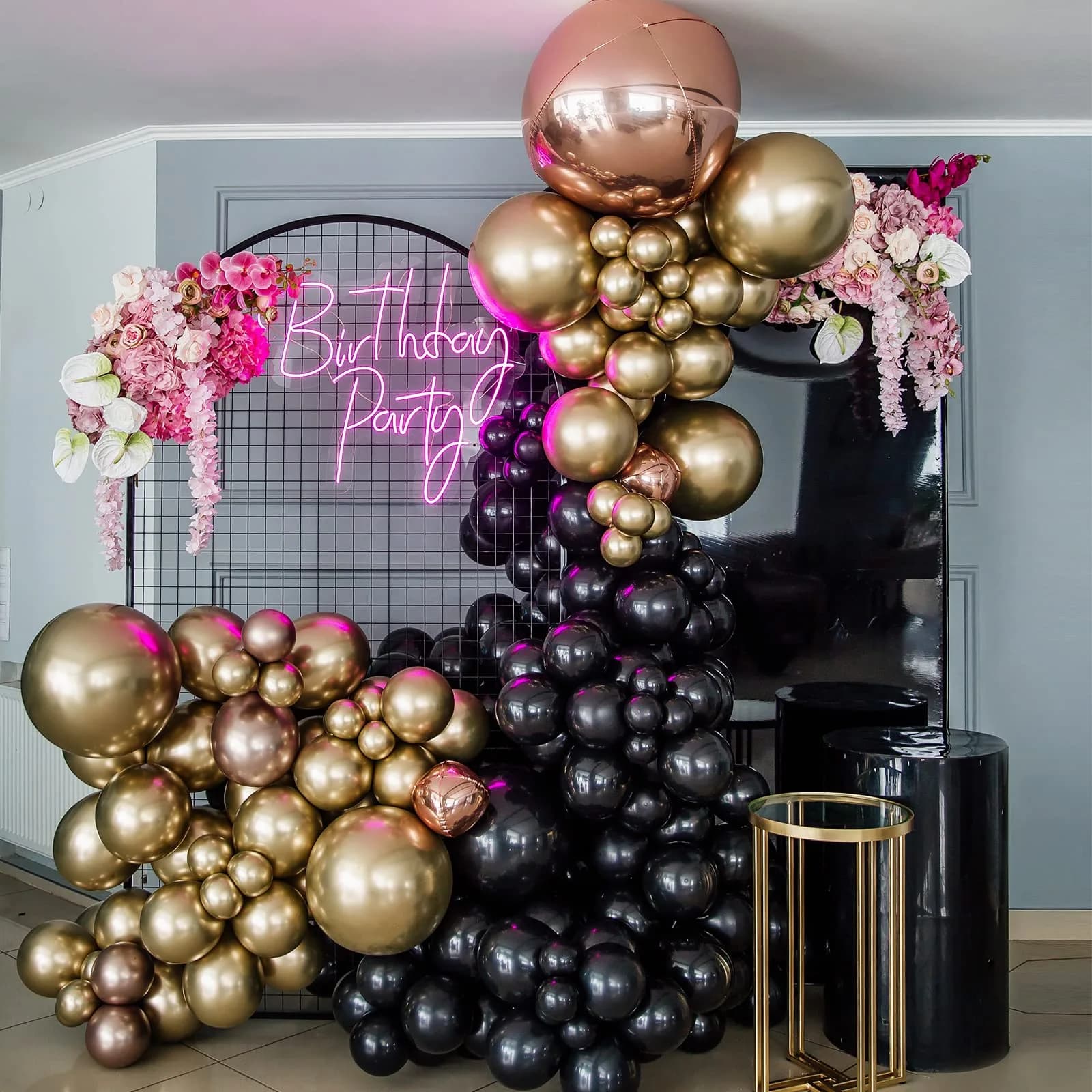 RUBFAC Black Balloon Arch Kit 129pcs Assorted Sizes | Premium Latex Party Balloons for Birthdays & Events - view 7