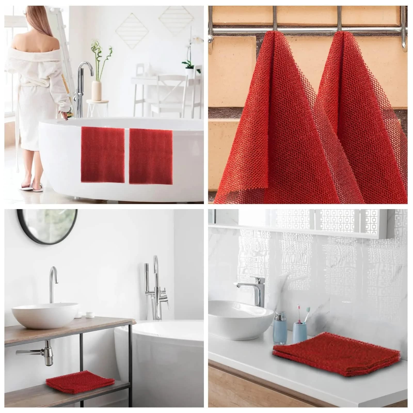 UJFQBH African Net Bath Sponge 80cm (31.5in) | Exfoliating Shower Body Scrubber for Back and Skin - view 8
