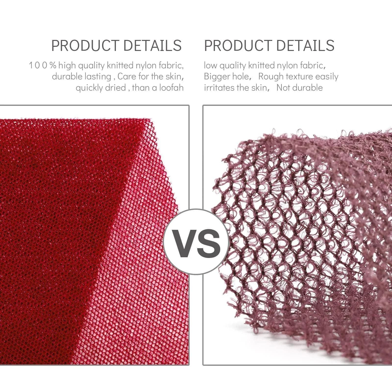 UJFQBH Red African Net Sponge - Pack of 2 | Deep Cleansing & Gentle Exfoliation - view 3