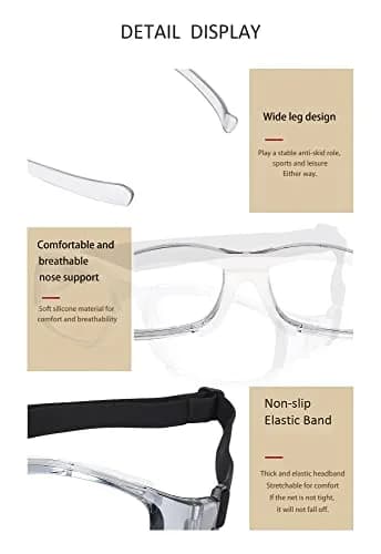 SooGree Sport Goggles Glasses Squash & Racquetball Impact-Resistant Impact thumbnail 6