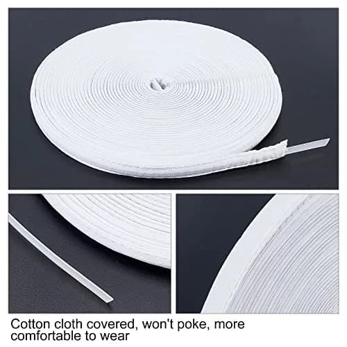 PH PandaHall Cotton Covered Plastic Boning 10mm (0.4") Wide, 12 Yards (11m) Long | Sewable & Washable for Corsets, Bridal Gowns, Hats thumbnail 5