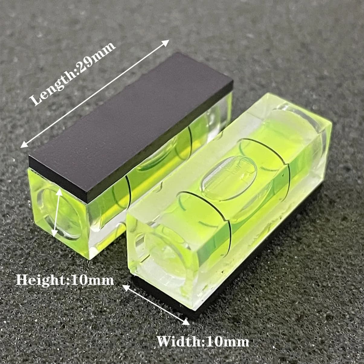 ZUJHPYMI Magnetic Small Bubble Level 10x10x29mm | 6-Piece Set - view 3
