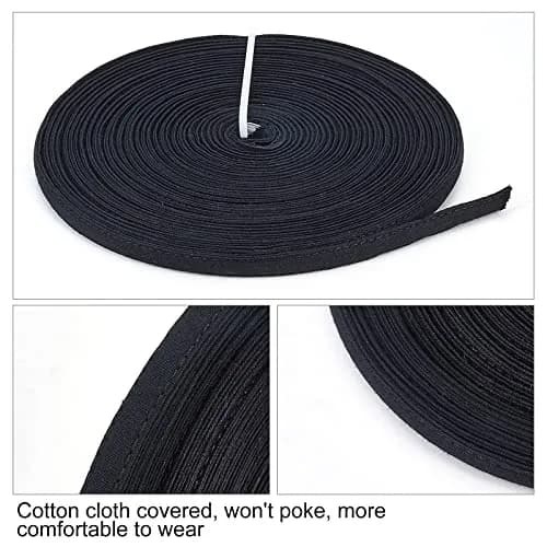 PH PandaHall Cotton Covered Boning, 10mm Wide x 12 Yards Long, Black | Provides Shape and Support for Garments thumbnail 4