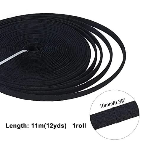 PH PandaHall Cotton Covered Boning, 10mm Wide x 12 Yards Long, Black | Provides Shape and Support for Garments thumbnail 6